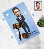Kişiye Özel Avukat Karikatürlü A4 99 Parça Puzzle Bay-4