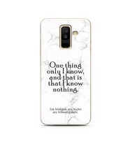 Samsung A6 Plus Beyaz Mermer Söz Tasarımlı Telefon Kılıfı
