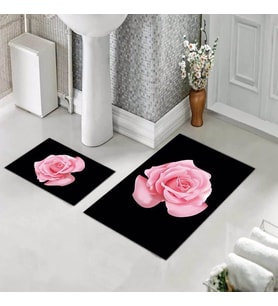 Banyo Halısı Ikili Klozet Takımı Kaymaz Tabanlı (60 xm x 100 cm + 40 cm x 60 cm) 