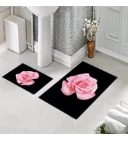 Banyo Halısı Ikili Klozet Takımı Kaymaz Tabanlı (60 xm x 100 cm + 40 cm x 60 cm) 