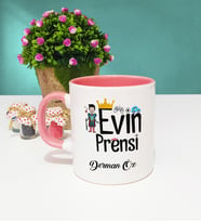 Evin Prensi Tasarımlı Kişiye Özel Evin Prensi Kupa Bardak Pembe