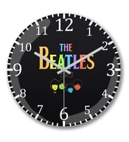 The Beatles Duvar Saati Bombeli Gercek Cam