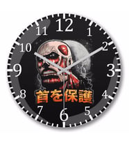 Attack On Titan Protect Ya Neck Duvar Saati Bombeli Gercek Cam