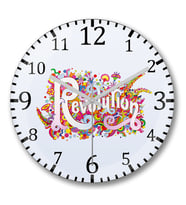 The Beatles Revolution Duvar Saati Bombeli Gercek Cam