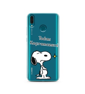 Snoopy Tasarımlı Süper Şeffaf Silikon Telefon Kılıfı Huawei Y9 2019