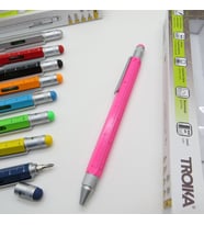 Troika Construction Stylus Tükenmez Kalem Pembe (su terazisi-cetvel-tornavida)  İsme Özel Kalem