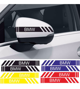 Bmw 4 Serisi ayna sticker etiket şerit - spor tuning görünüm 1pakette 4 renk