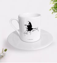 BK Gift Kişiye Özel Atatürk Temalı Türk Kahvesi Fincanı-27 (Beyaz)