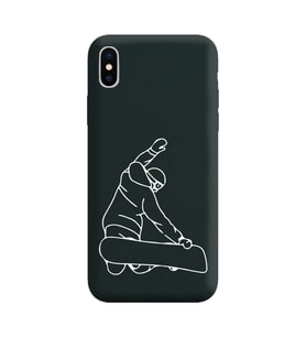 Iphone Xs Çizgi Tasarımlı Siyah Lansman Telefon Kılıfı