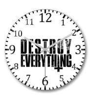 Destroy Everythıng Rammstein1 Duvar Saati Bombeli Gercek Cam