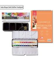 Mungyo Professional Suluboya Seti 24lü Yarım Tablet  Defter Hediyeli