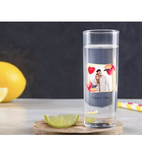 BK Gift Kişiye Özel Renkli Baskılı İsimli Fotoğraflı Vodka Bardağı-28 (Beyaz)