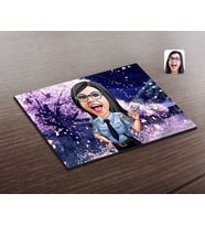BK Gift Kişiye Özel Kadın Polis Karikatürlü Ahşap Puzzle-1