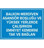 MIGNATIS - Balkon Merdiven Asansör Boşluğu vb Kemerini Tak ve Bağlan Levhası - Sac Malzeme 25x35cm