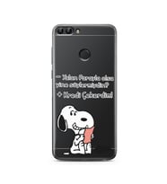 Snoopy Tasarımlı Süper Şeffaf Silikon Telefon Kılıfı Huawei PSmart (2018)