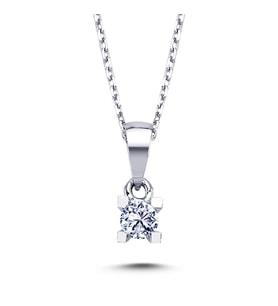 Lova 0,13 Karat Pırlanta Tektaş Kolye - 2010001