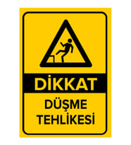 MIGNATIS - Dikkat Düşme Tehlikesi Levhası - Sac Malzeme 50x70cm