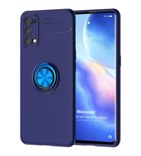 Microsonic Oppo Reno 5 Pro 5G Kılıf Kickstand Ring Holder Lacivert