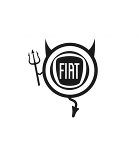 Fiat Araba Komik Şeytan Sticker Yapıştırma