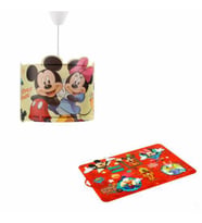 Disney Lisanslı Mickey ve Minnie Mouse Sarkıt Tavan Lambası + Mickey Mouse Amerikan Servisi (Karışık)