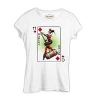 Harley Quinn - HQ Beyaz Kadın Tshirt