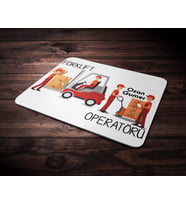 Kişiye Özel Forklift Operatörü Tasarımlı Mouse Pad (Renksiz)