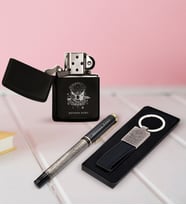 BK Gift Kişiye Özel Osmanlı Arması Roller Kalem Çakmak ve Anahtarlık Seti