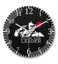 Follow Your Leader Duvar Saati Bombeli Gercek Cam