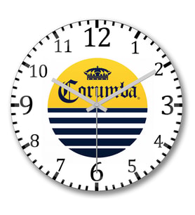 Corumbona Duvar Saati Bombeli Gercek Cam