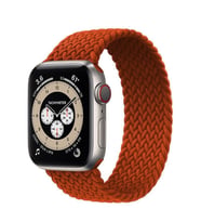 Apple Watch 2 3 4 5 SE Uyumlu 42 mm - 44 mm Elastik Örgü Kordon (Turuncu)