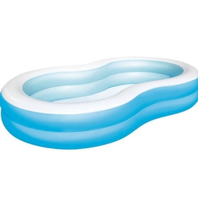 Pompa Hediyeli - Bestway 54117, Jumbo Oval Renkli Havuz, Şişme Çocuk Havuzu
