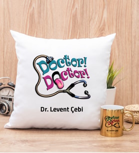 Doktor Doktor Yastık ve Gold Kupa Bardak