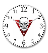 Ghostz Logo Clean Duvar Saati Bombeli Gercek Cam