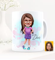 BK Gift Kişiye Özel Kız Çocuk Karikatürlü Beyaz Kupa Bardak - 3