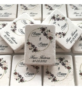 Doğal Taş Magnet *Nişan - Kına - Nikah - Düğün* Hediyelikleri 30 Adet