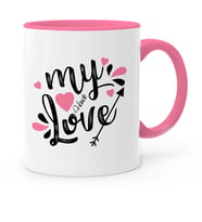 BK Gift Kişiye Özel Aşkım Pembe Kupa Bardak  1