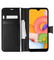 Microsonic Samsung Galaxy A01 Kılıf Delux Leather Wallet Siyah