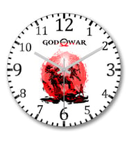 God of  War Duvar Saati Bombeli Gercek Cam