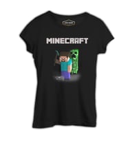 Minecraft - 7 Siyah Kadın Tshirt
