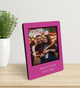 Kişiye Özel Polaroid Resim Çerçevesi Pembe