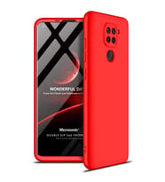 Microsonic Xiaomi Redmi Note 9 Kılıf Double Dip 360 Protective Kırmızı