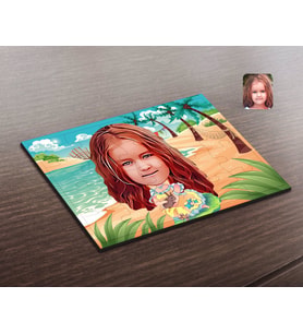BK Gift Kişiye Özel Kız Çocuk Karikatürlü Ahşap Puzzle-12