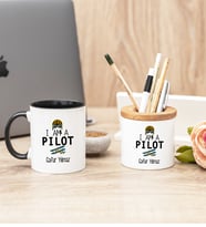 Pilot Siyah Kupa Bardak Ve Kalemlik Hediye Seti