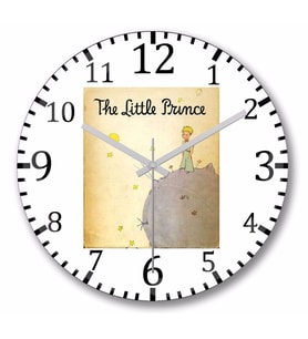 Le Petit Prince Küçük Prens    Duvar  Saati Bombeli Gercek Cam