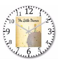 Le Petit Prince Küçük Prens    Duvar  Saati Bombeli Gercek Cam