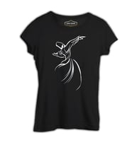 Mevlana Siyah Kadın Tshirt