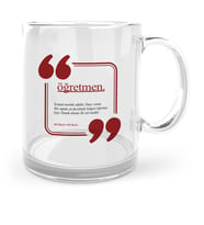 BK Gift Kişiye Özel Öğretmen Cam Kupa Bardak  3