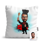 BK Gift Kişiye Özel Chef Karikatür  Yastık  1