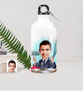 BK Gift Kişiye Özel Bay Sunucu Spiker Karikatürlü Metal Suluk 500 Ml 1