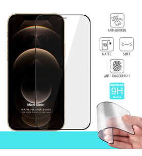 Microsonic Apple iPhone 12 Pro Seramik Matte Flexible Ekran Koruyucu Siyah